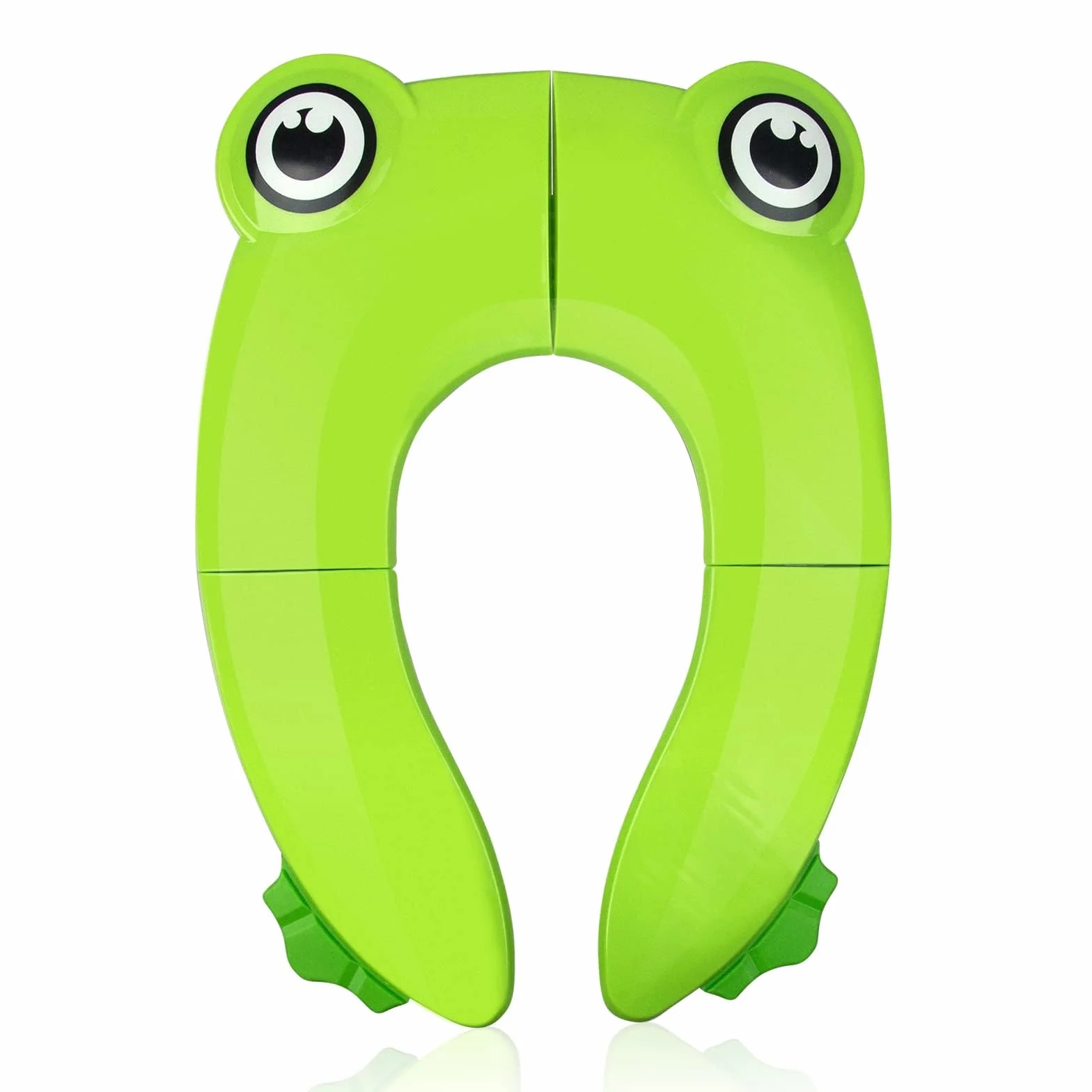 Adaptador WC Niños, Portatil para Inodoro para Niños, Plegable Reductor para Viaje, con 1 Bolsa de Transporte, Rana