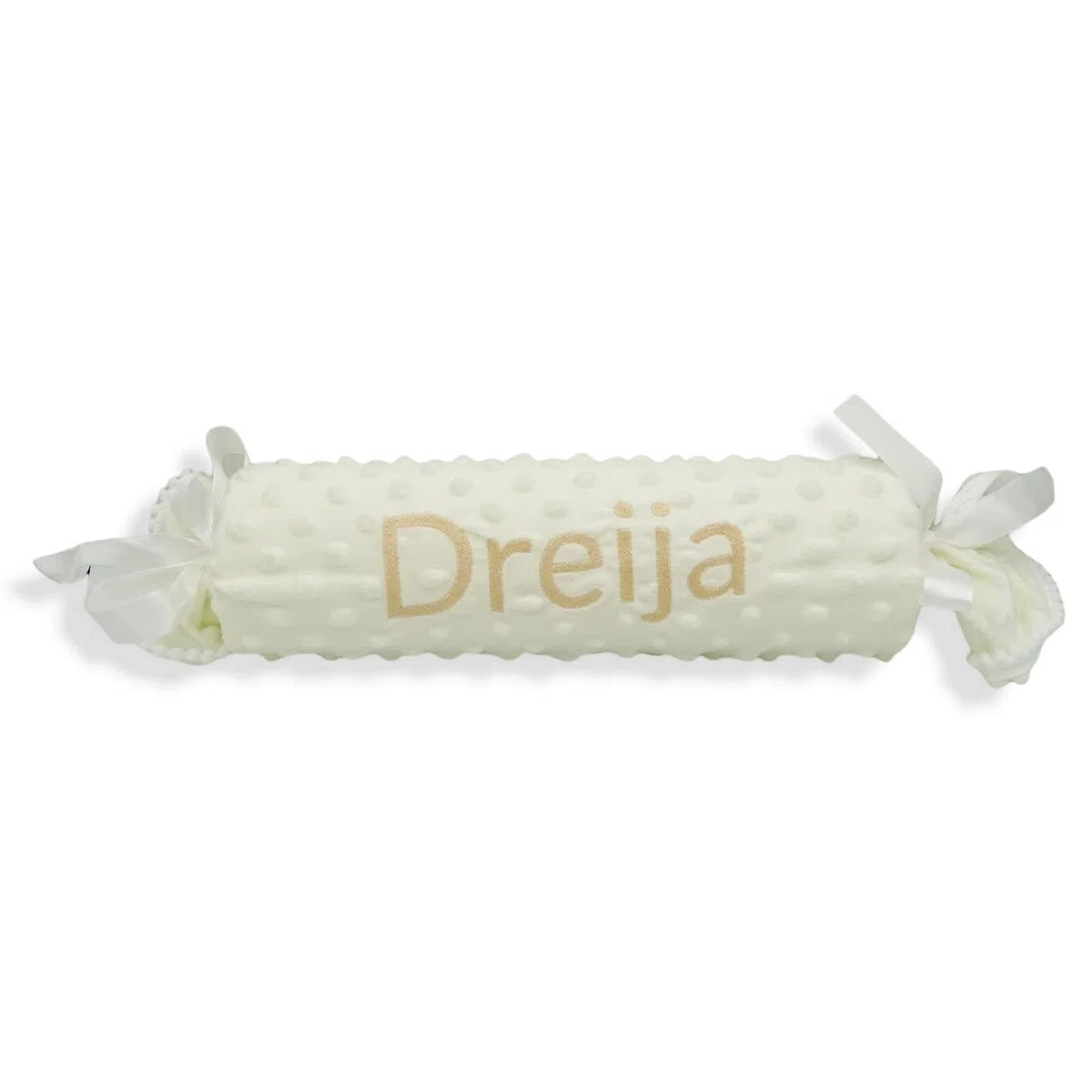 variouss Cojin Antivuelco Personalizado para bebé Recien Nacido, Personalizado con su Nombre Bordado. (Beige)