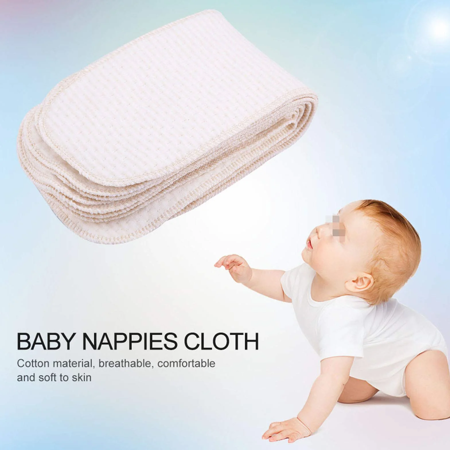 Pañales de Tela Reutilizables con Insertos de Algodón para Bebés Recién Nacidos 10 Piezas Lavables