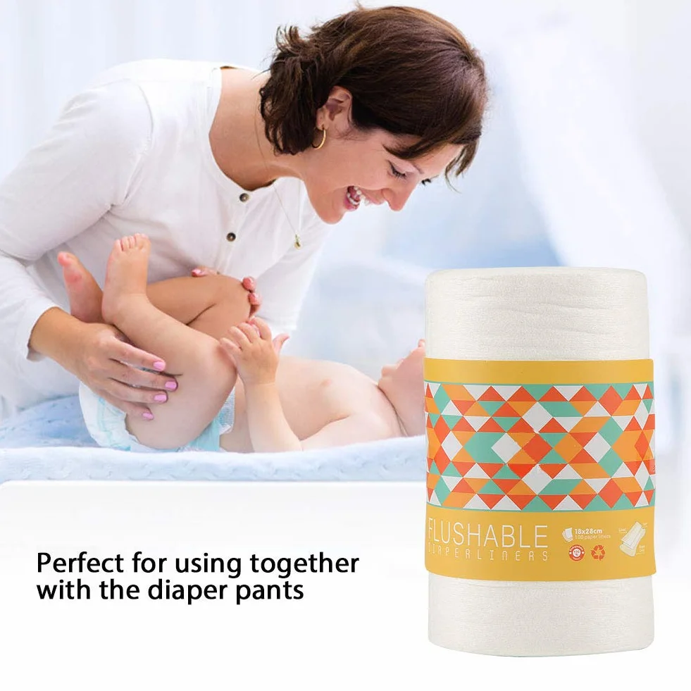 100 Uds. Forros de Pañales Desechables, Pañales de Tela que Inhiben el Crecimiento Bacteriano, Perfectos para Pantalones de Pañales