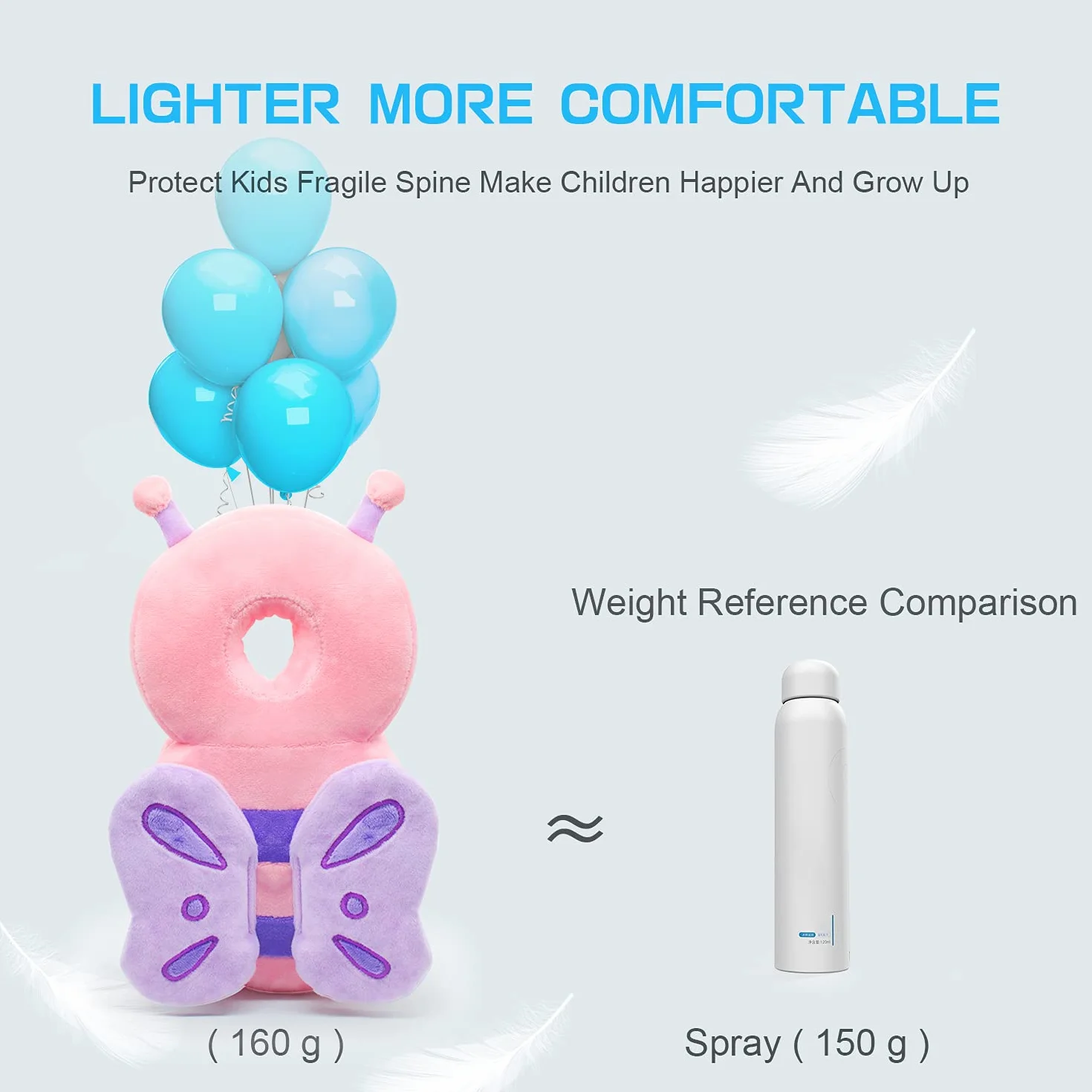 JEJA Protector de Cabeza de Bebé, Ajustables Suave Anti Caídas Soporte para la Cabeza del Bebé, para Edad 4-24 Meses - Tigre con rodilleras bebe Protectores