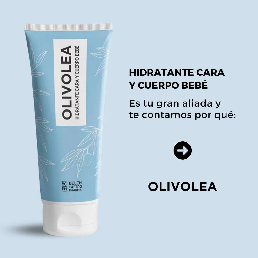 OLIVOLEA Crema Hidratante Bebé Cara y Cuerpo, para Piel Sensible y Atópica, Protege y Calma, Ingredientes Naturales, Ideal para Recién Nacidos, 200 ml