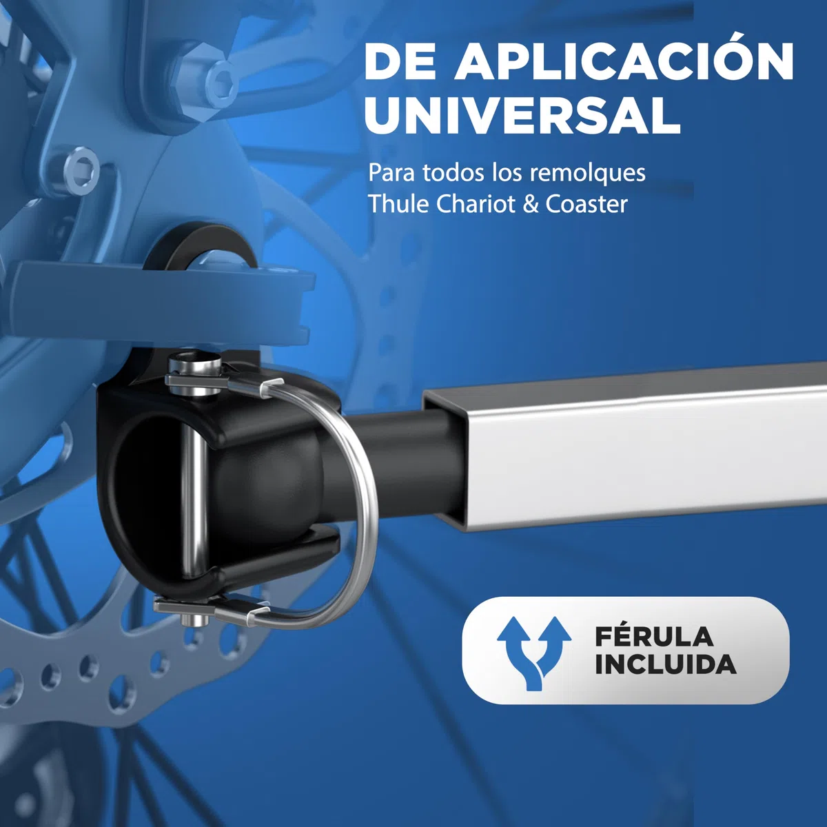Enganche para Remolque LAINFELD para Thule Chariot & Coaster | Enganche para Remolque de Bicicleta con Pasador de Seguridad Incluido | Montaje Sencillo y rápido en la Bicicleta