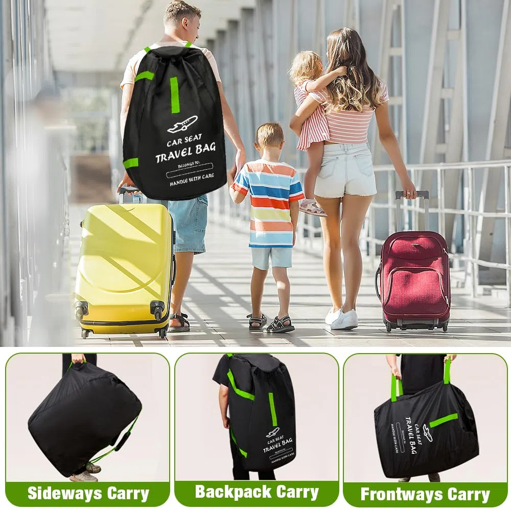 Bolsa de Transporte para Asiento Infantil, Impermeable Bolsa de Transporte Cochecito, Bolsa de Viaje para Viajes en Avión, Resistente al Agua, con Correa para el Hombro (86x46x46)