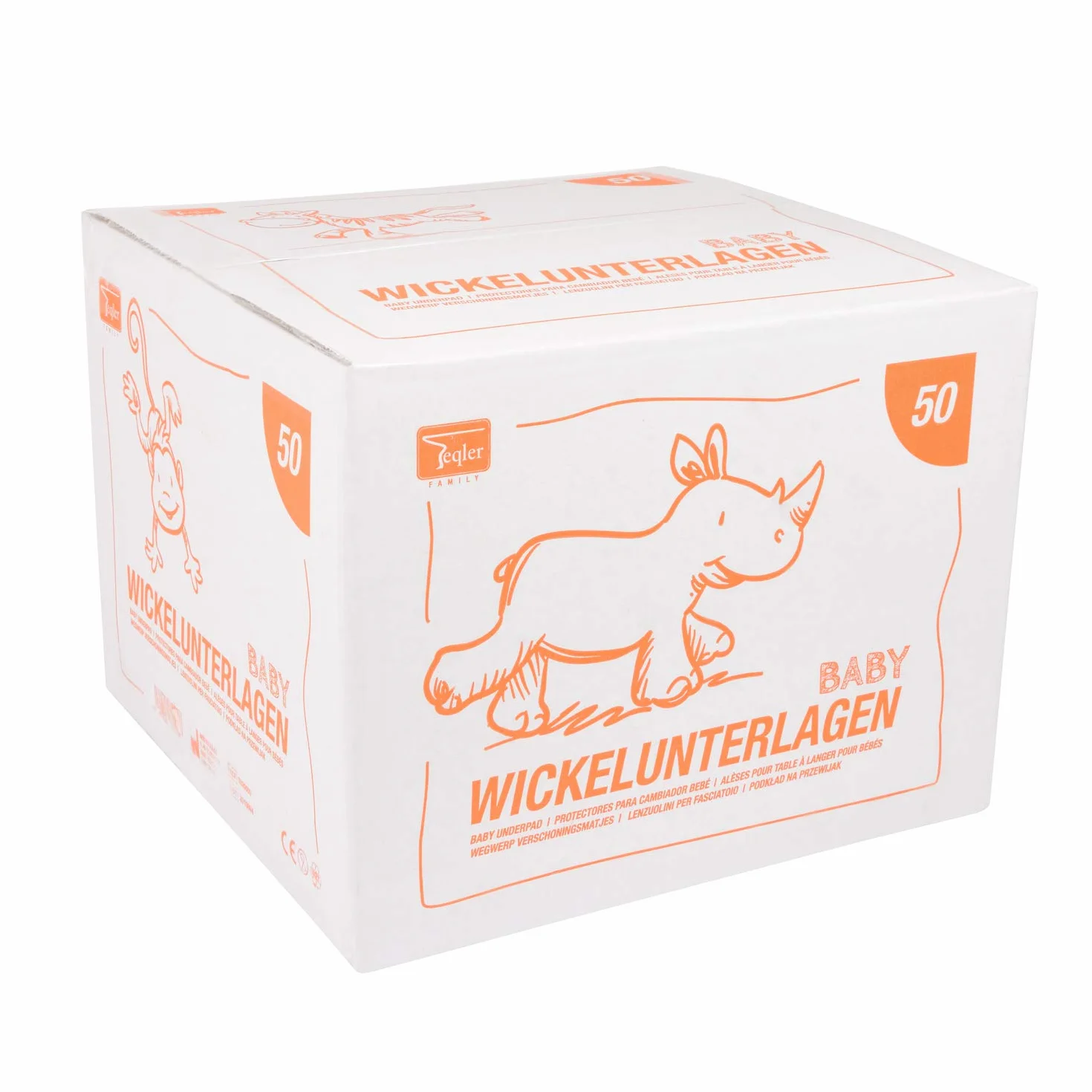 Teqler T-820500 Empapadores para bebés (caja de 50 uds.)