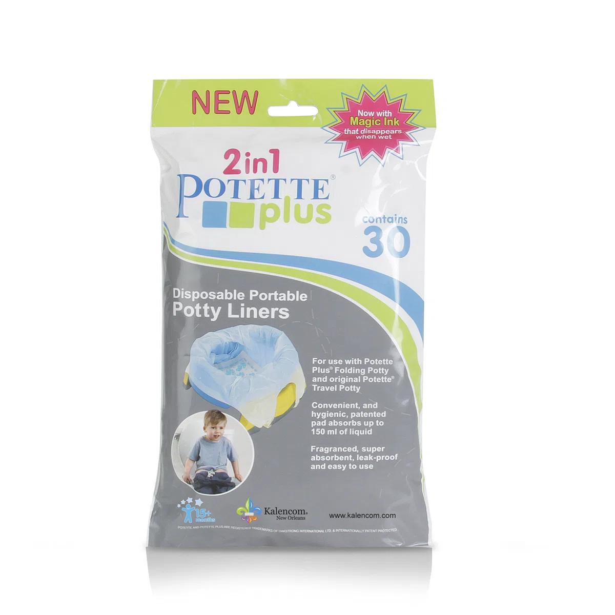 Kalencom KAL 2733 - Bolsas desechables para orinal Potette Plus (25 x 15 x 3 cm 30 unidades)