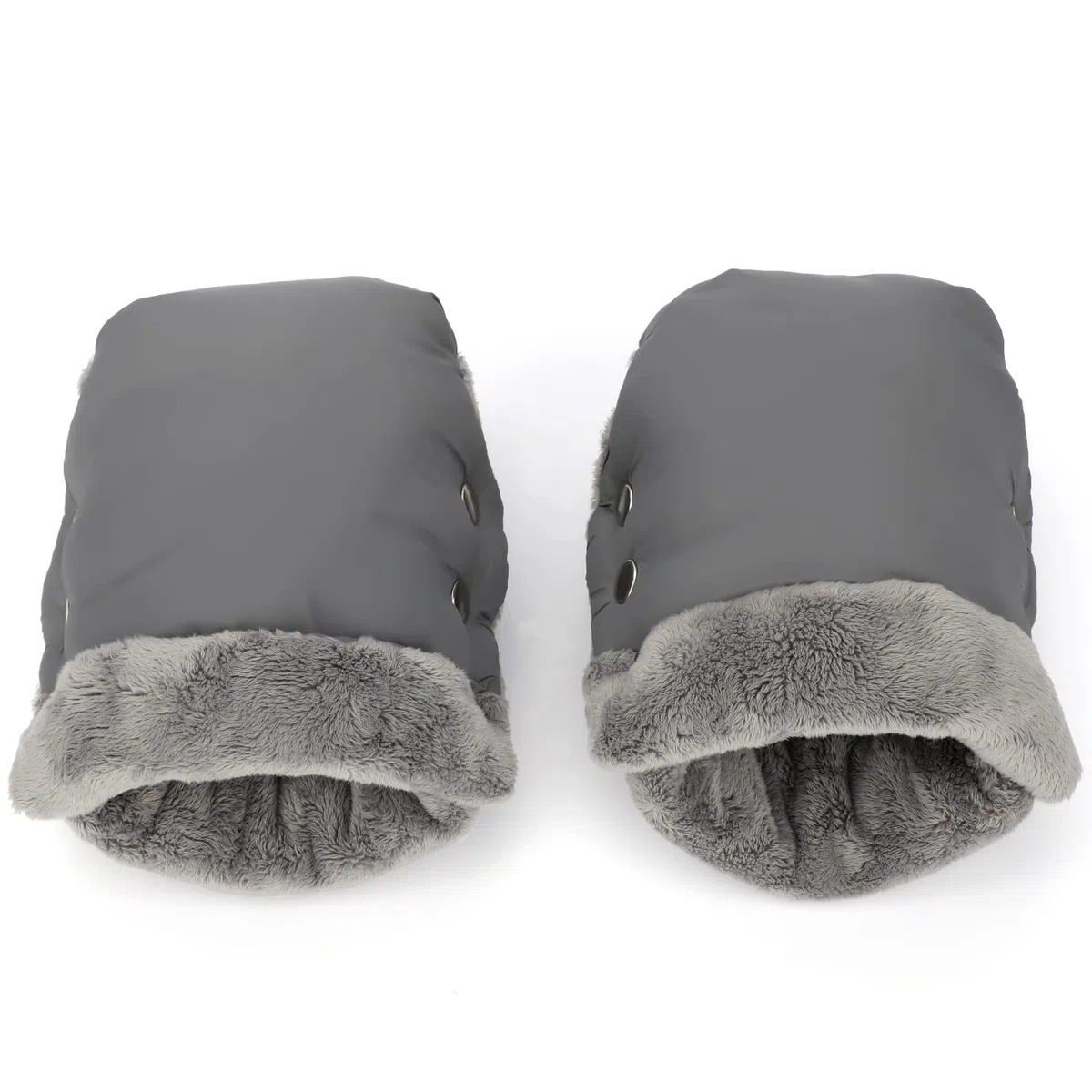 Guantes de Cochecito Guantes de Silla de Paseo Manoplas​para silla de paseo con interior de forro Prueba de Viento Bebé Guante para Todos los Cochecitos (2.Gris)
