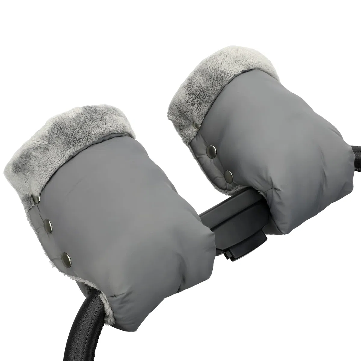 Guantes de Cochecito Guantes de Silla de Paseo Manoplas​para silla de paseo con interior de forro Prueba de Viento Bebé Guante para Todos los Cochecitos (2.Gris)