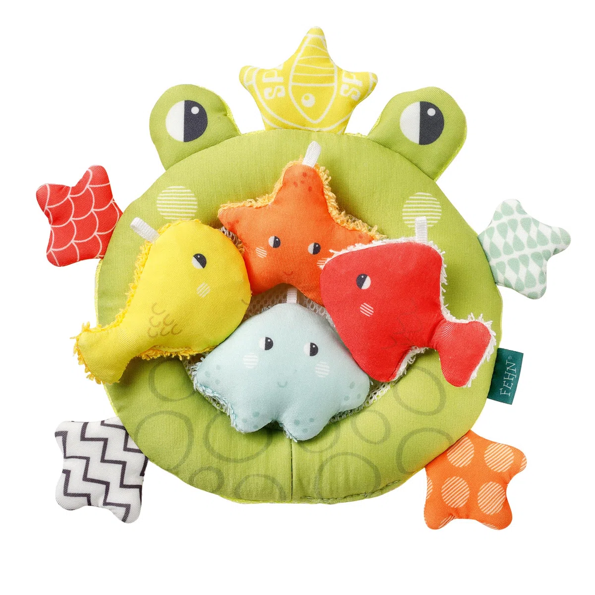 Fehn Red de baño Rana Animal, Juguete de baño para bebés para la bañera, Juguete acuático Flotante para divertirse en el baño, Juguete de bañera para bebés y niños pequeños a Partir de 0 Meses