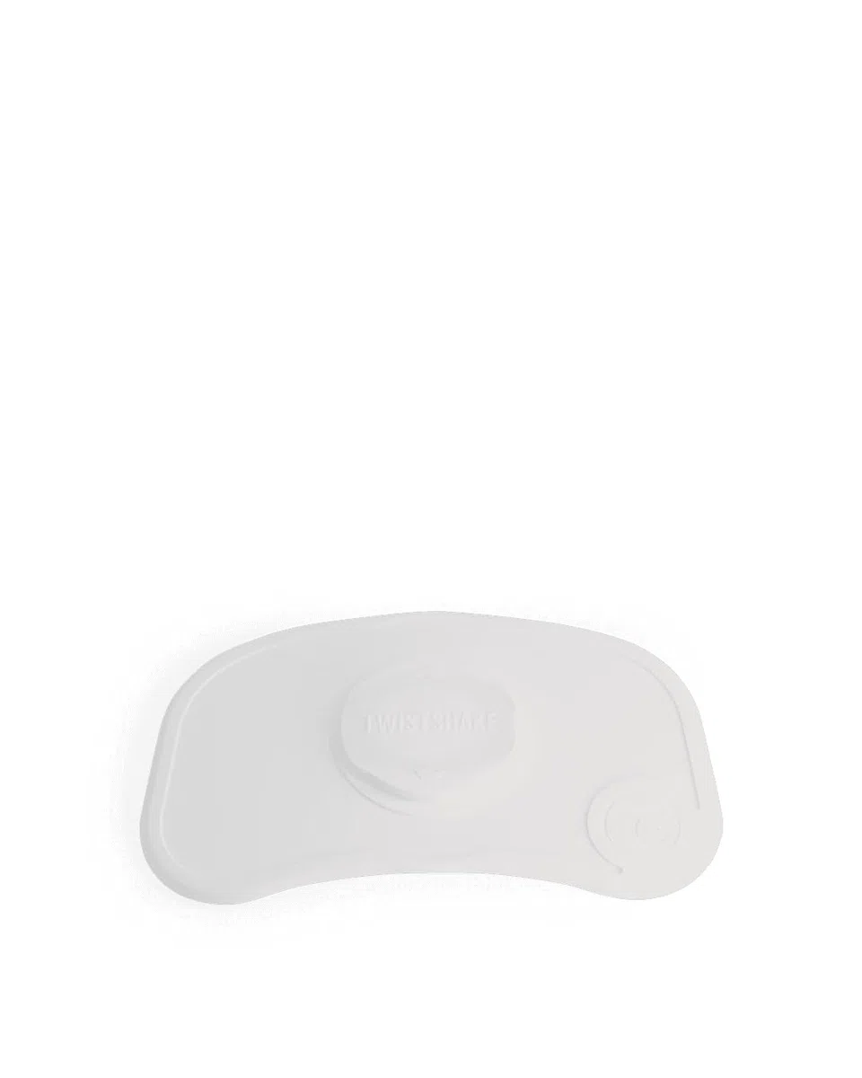 Twistshake Click-Mat - Mini Mantel Individual Antideslizante de 31 x 17 cm para la mayoría de Las bandejas de tronas, Mantel Individual de Grado Fuerte succión, sin BPA, más de 6 Meses, Color Blanco