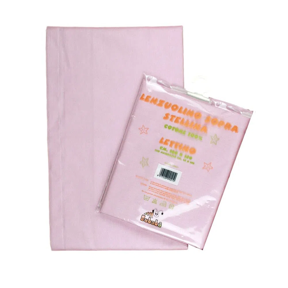 Bubabù LENZ21-ROS - Juego de sábanas de Estrella, para Cuna, Rosa