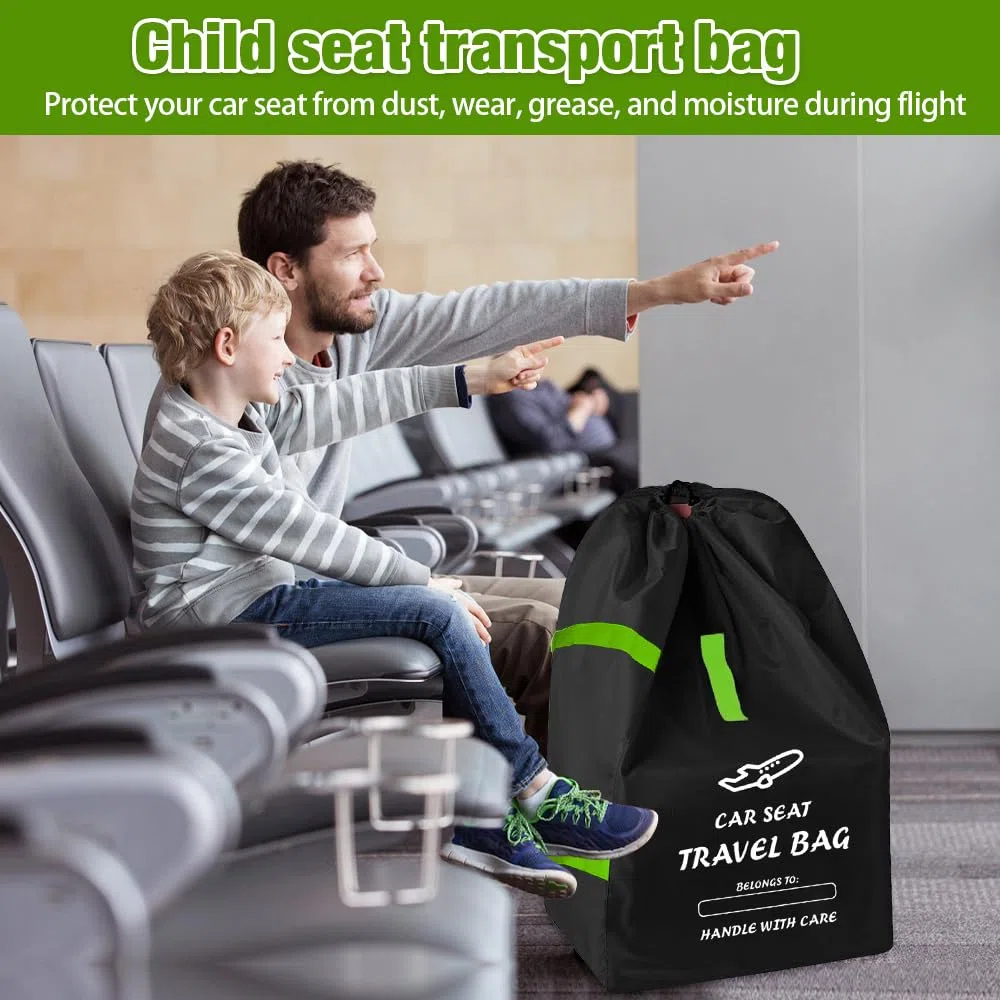 Bolsa de Transporte para Asiento Infantil, Impermeable Bolsa de Transporte Cochecito, Bolsa de Viaje para Viajes en Avión, Resistente al Agua, con Correa para el Hombro (86x46x46)