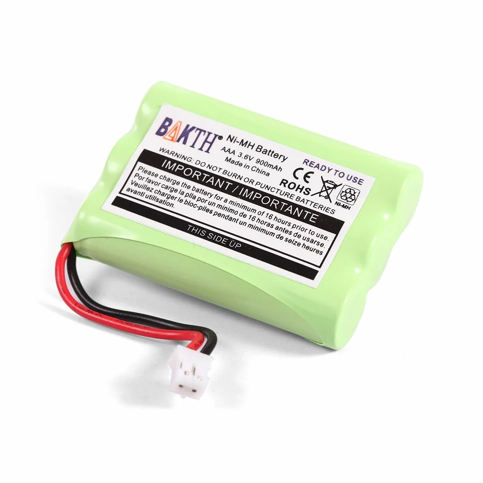 BAKTH 900mAh 3.6V NI-MH Batería de Repuesto para Motorola MBP33 MBP33S MBP33PU MBP36 MBP36S MBP36PU MBP35 MBP41 Baby Monitor (no es Compatible con MBP33S MBP36 MBP36S Versión de 800mAh más Reciente)