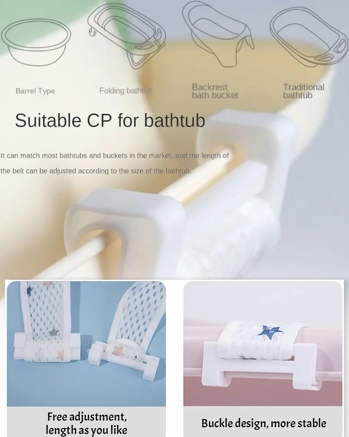 Asientos para el baño para bebés,1pcs Cojín de baño para bebé,Ajustable Red de Soporte,Red de Baño para bebés,Red Antideslizante para Recién Nacidos,Asiento Hamaca Bañera Bebé para 0-36 meses