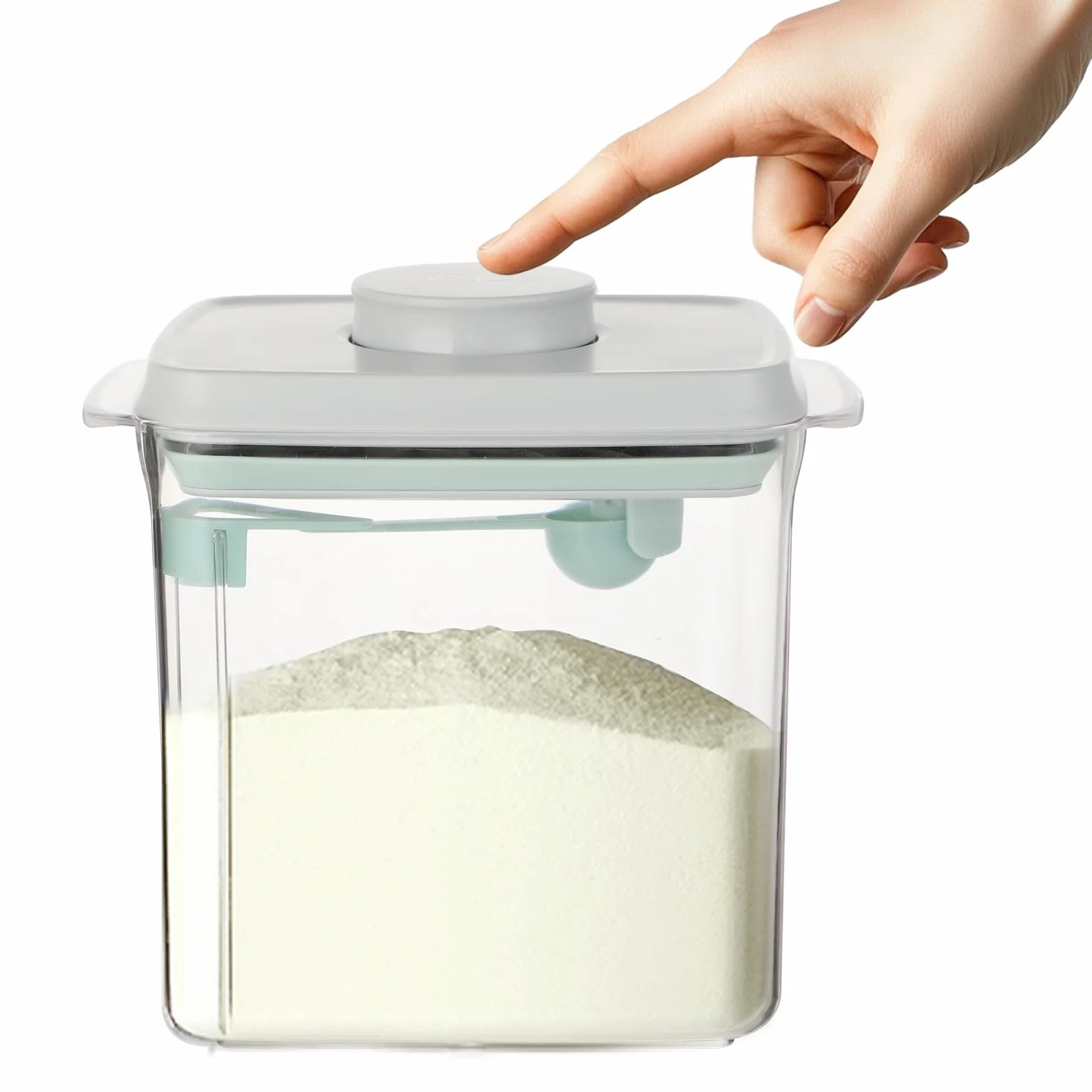 Dispensador de leche en polvo 1700 ml - Recipiente de polvo sellado con cuchara - Caja portátil de leche en polvo - Caja de almacenamiento de proteína en polvo - Adecuado para almacenar leche en polvo
