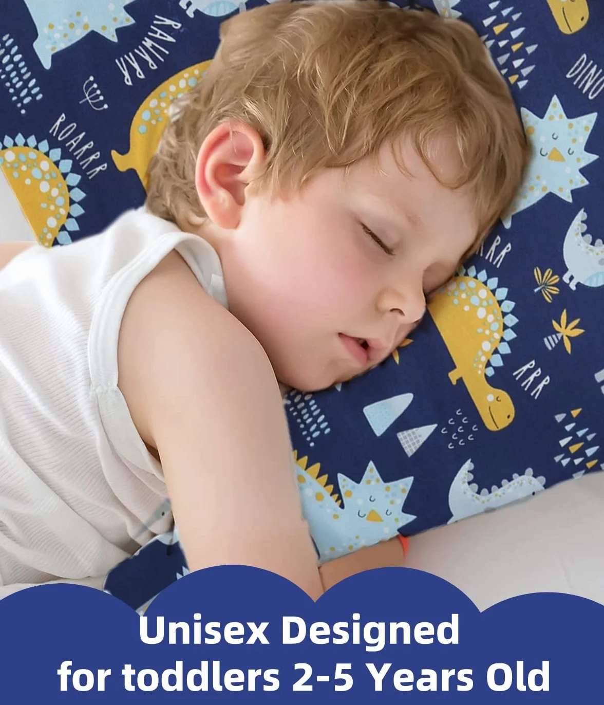Funda de almohada infantil de 40 x 60 cm, 2 unidades de algodón orgánico, almohada para bebé, cojín para bebé, funda de almohada con cierre de sobre