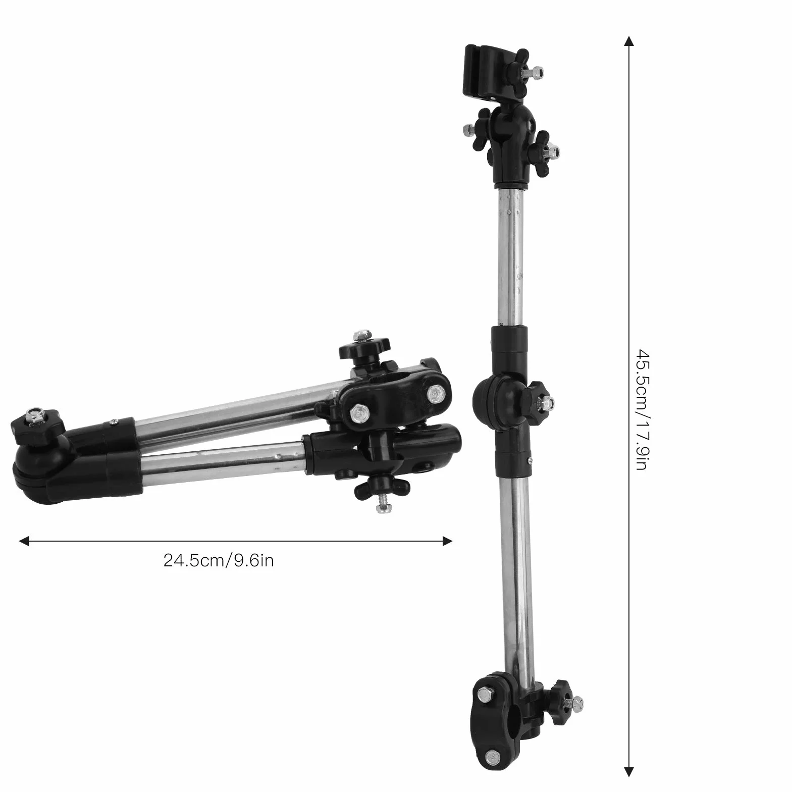 Soporte de Paraguas para Cochecito, Soporte de Montaje de Paraguas de Bicicleta de Silla de Ruedas Ajustable de Acero Inoxidable Paraguas Manillar Soporte para Bicicleta Cochecito Andador