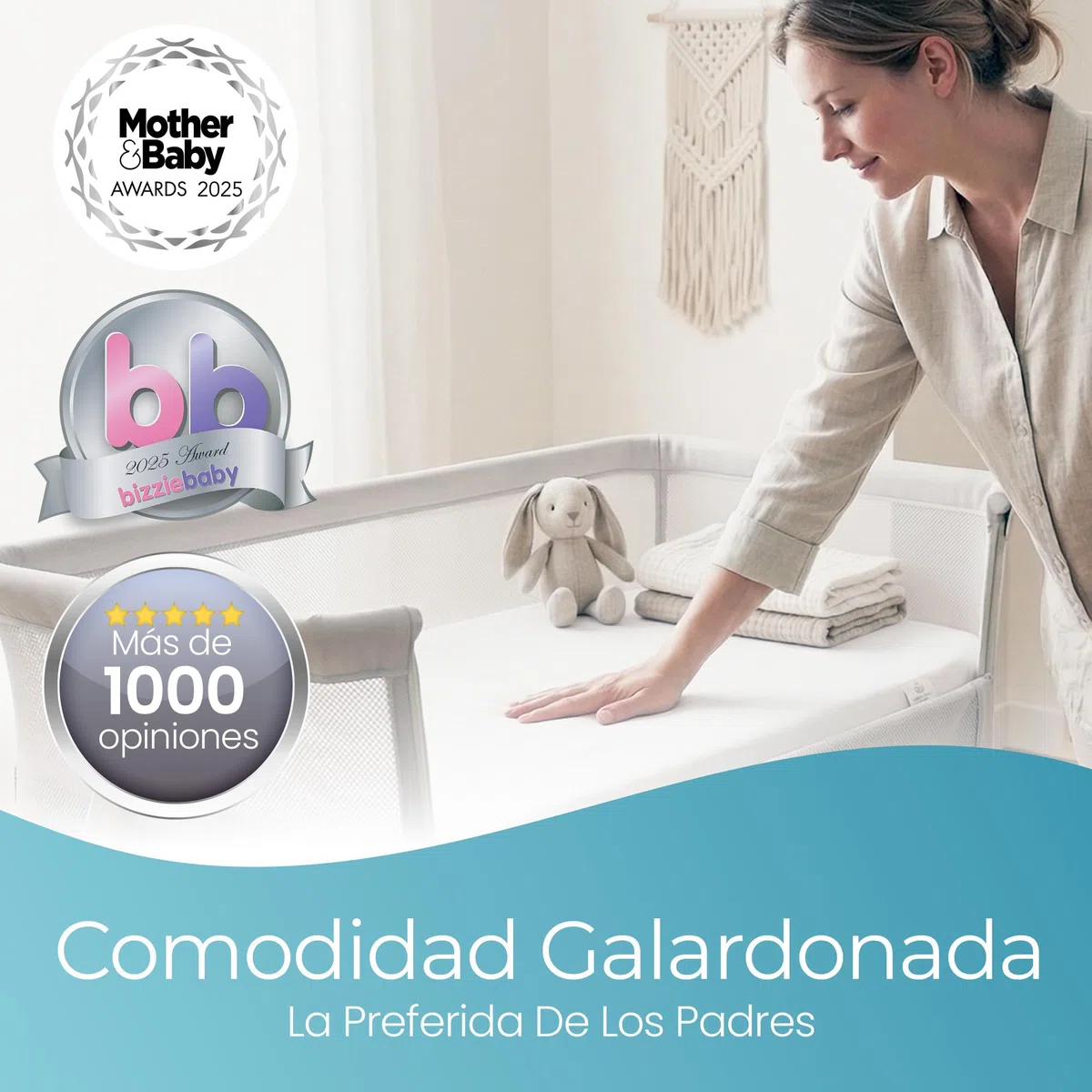 Sábana Bajera Minicuna 50x90 cm – 100% Orgánico Completamente Natural Juego de 2 Blanco Sabanas Minicuna – Suaves y Transpirables – Ajuste Elástico
