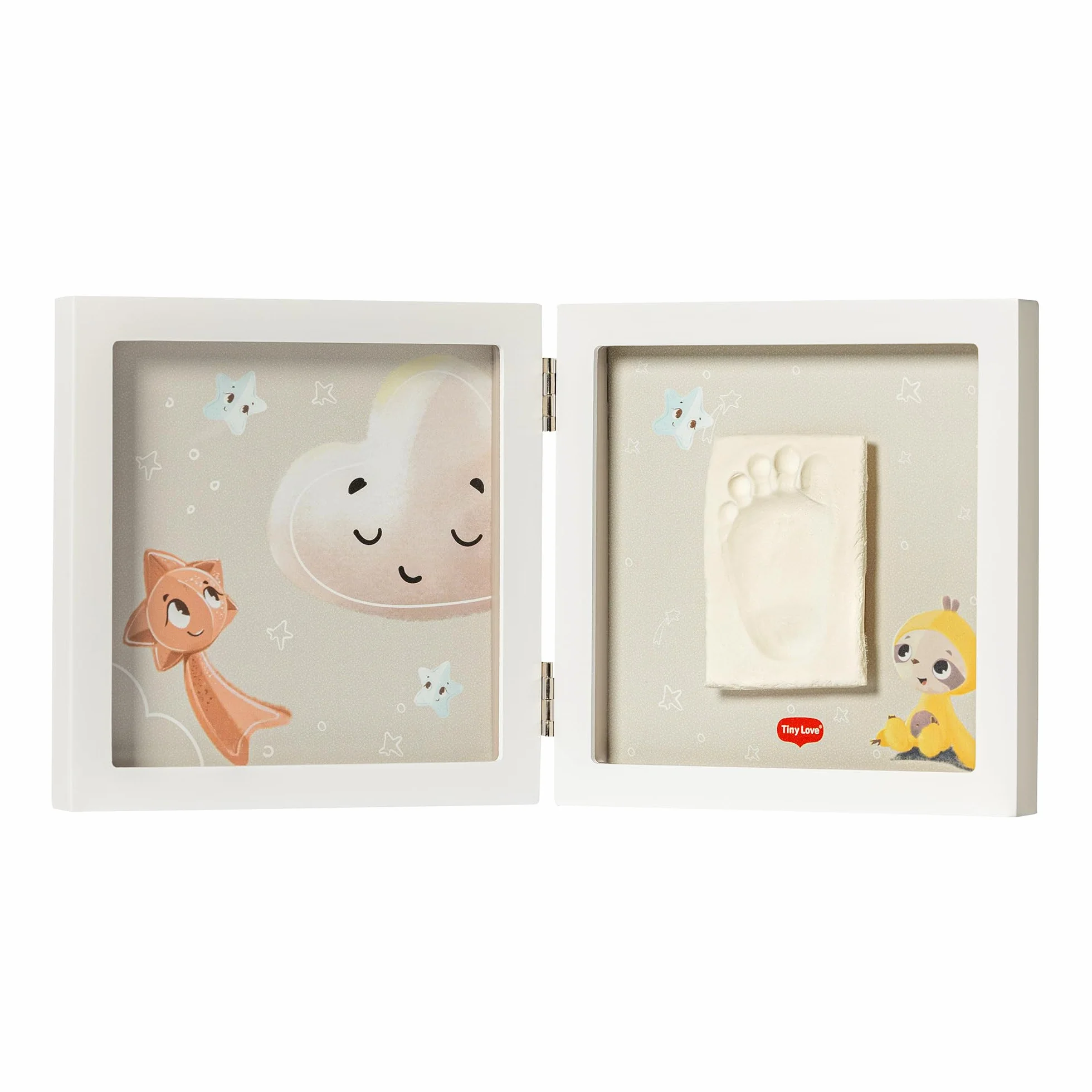 Tiny Love Marco Único, Kit Huella Bebé Pie y Manos, Kit Cuadro Personalizado con Foto, Recuerdo Pie y Mano, Dermatológicamente Testado, Regalos Recién Nacidos, Kit Todo en Uno, Tiny Creations, Blanco