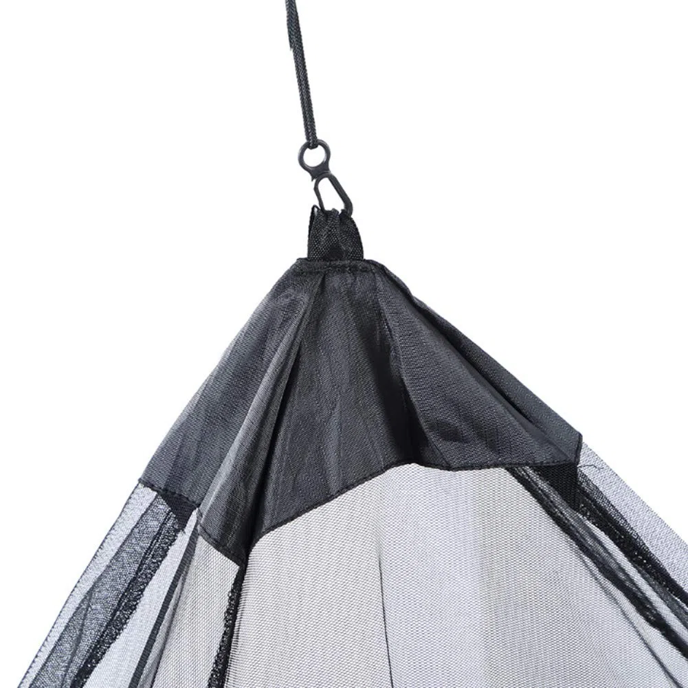 Mosquitera para cama de camping, viajes al aire libre, tienda de campaña con bolsa de transporte para senderismo, camping, pesca, mosquitera compacta y ligera (negro, 220 x 120 x 100 cm)