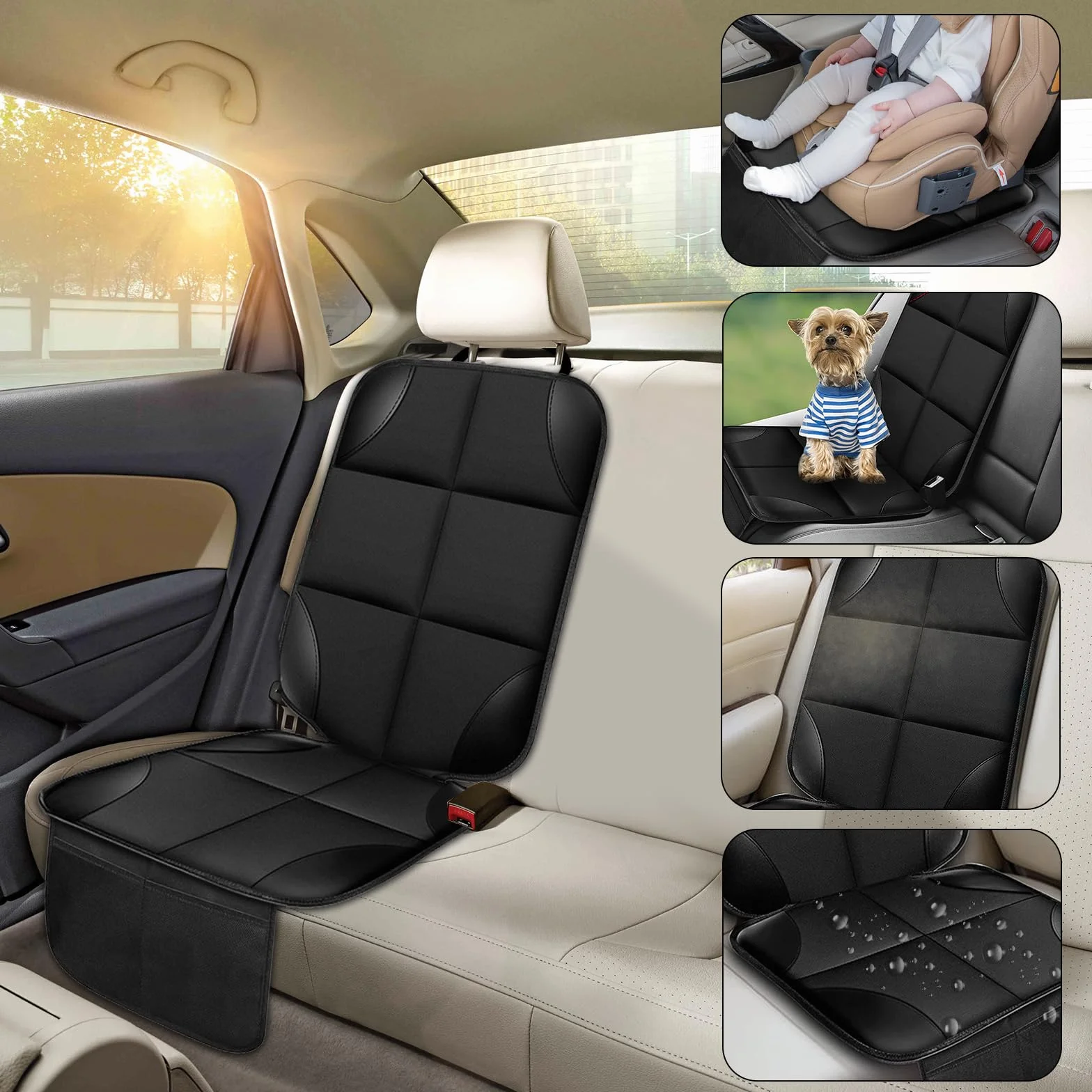 Gigmeta Protector de Asiento para niños, Antideslizante, Impermeable, Protector de Asiento Trasero para portabebés, Asiento Infantil y Mascotas, ISOfix Adecuado para Todos los Asientos Infantiles