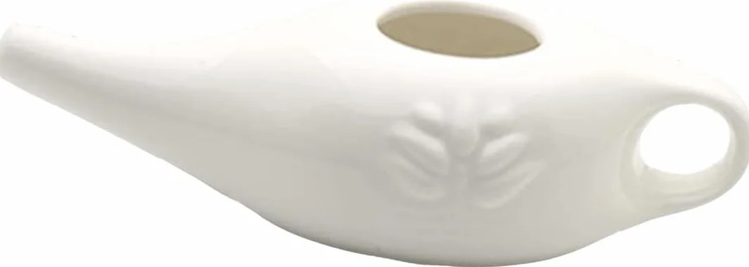 Olla de cerámica Pot de limpieza de nariz duradera a prueba de fugas para enjuague nasal lavado de nariz hombres y mujeres,