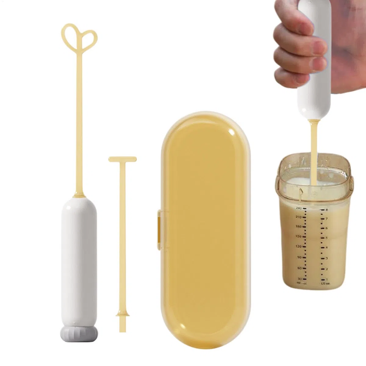 Mezclador eléctrico de fórmula para bebé, mezclador de leche en polvo, máquina para hacer leche y capuchino, espumador de leche eficiente para fórmula de bebé, mezcla, licuadora automática para