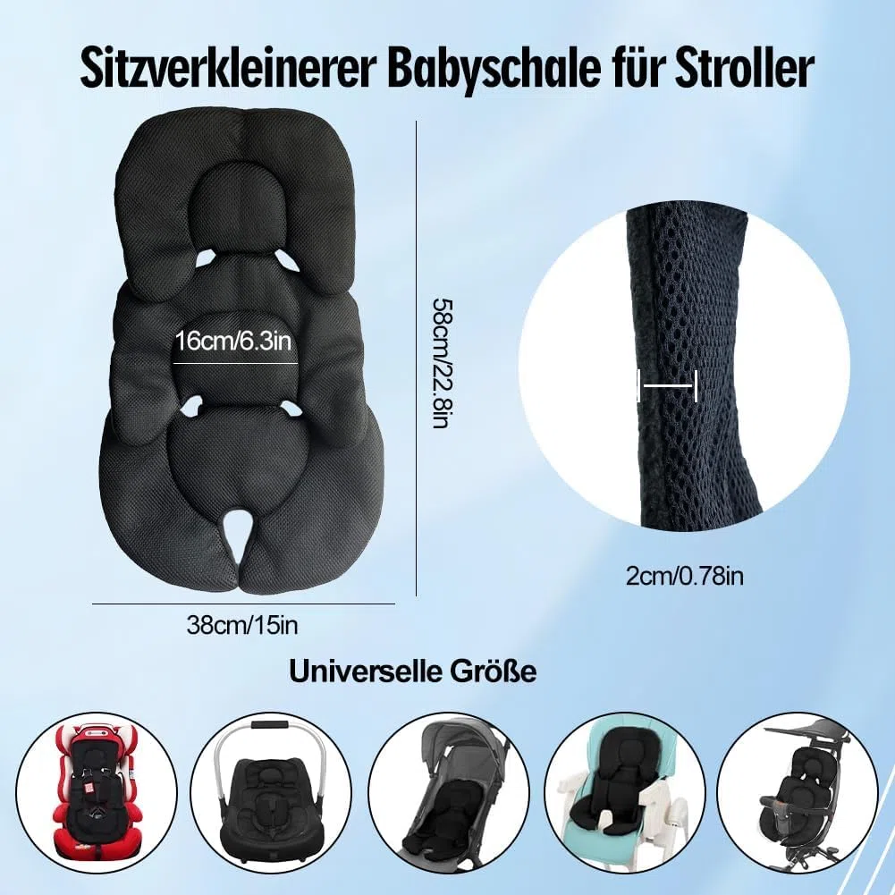 Reductor de asiento para cochecito, asiento de coche y trona, cómodo y transpirable, asiento universal para recién nacidos