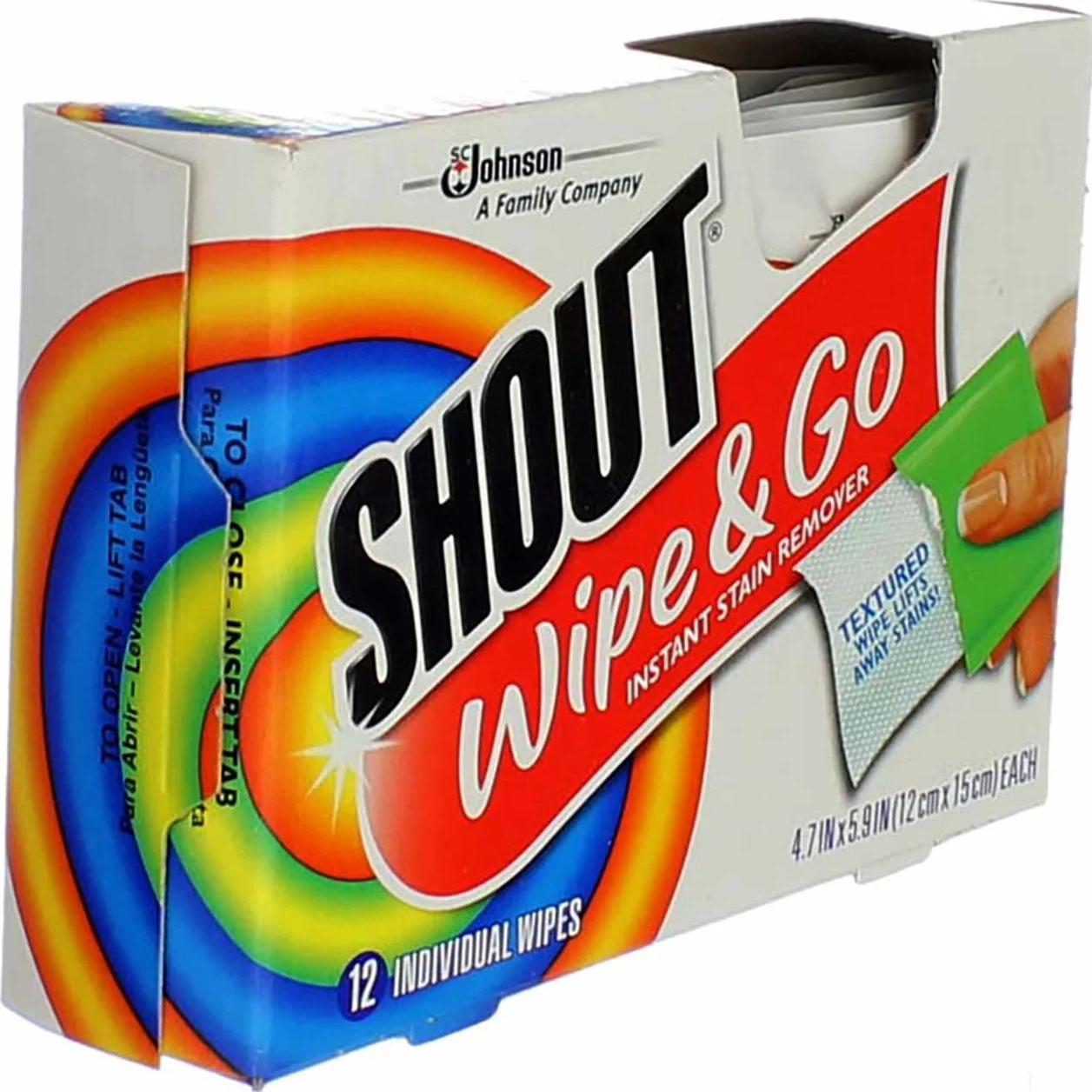 Johnson Wax 02246 Shout Wipes con 12 Toallitas