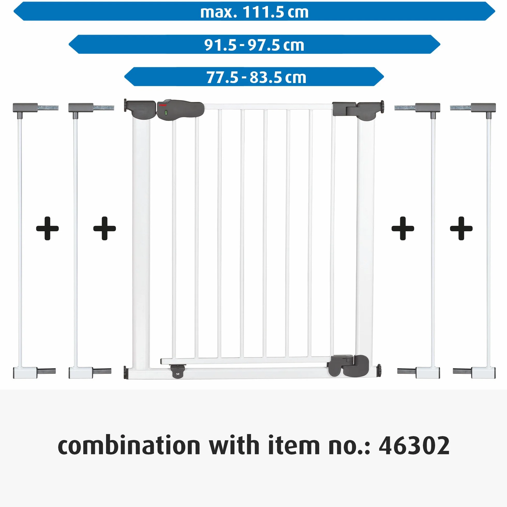 Reer extensión 7 cm para barrera de seguridad klemmgitter gris/color blanco