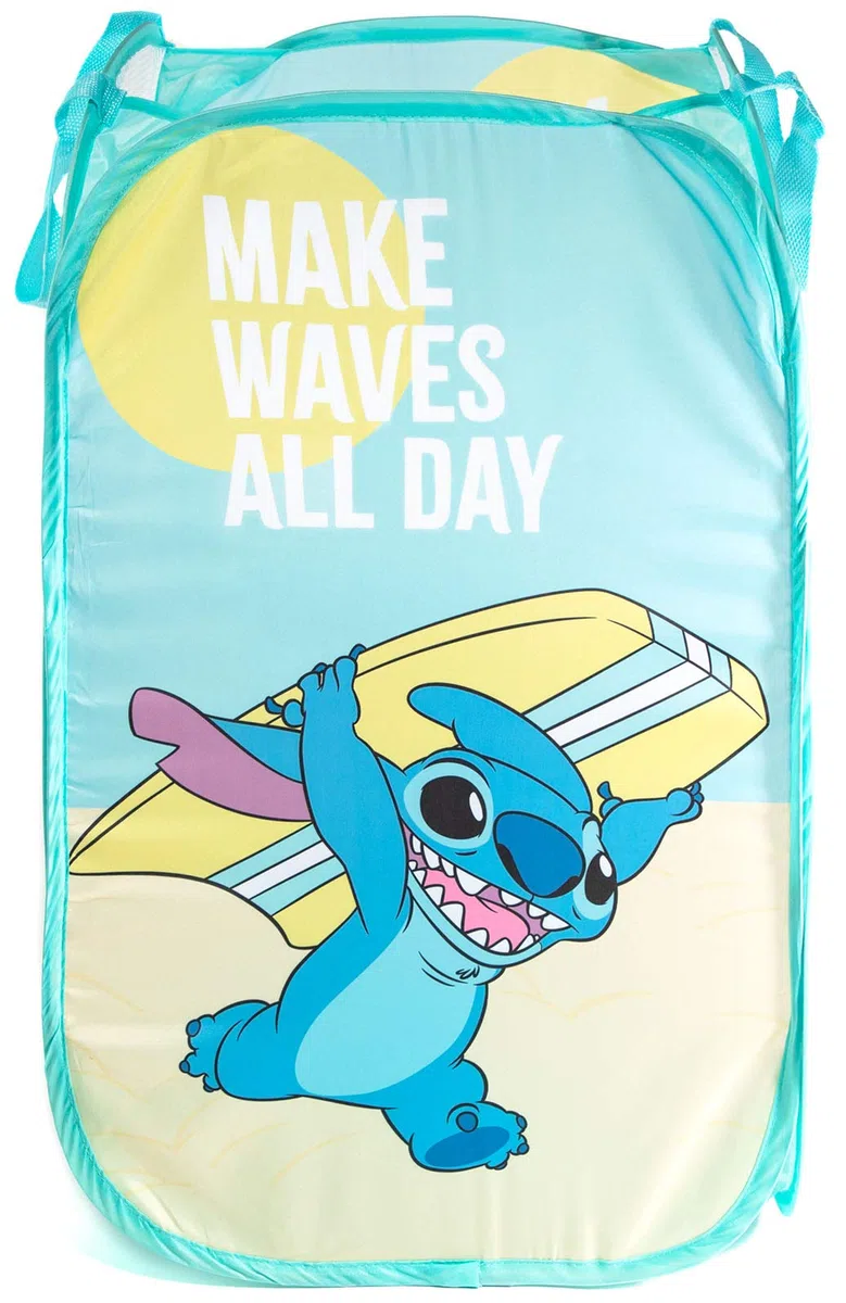 Jay Franco Disney Lilo and Stitch - Cesta desplegable para ropa o juguetes (80 L)