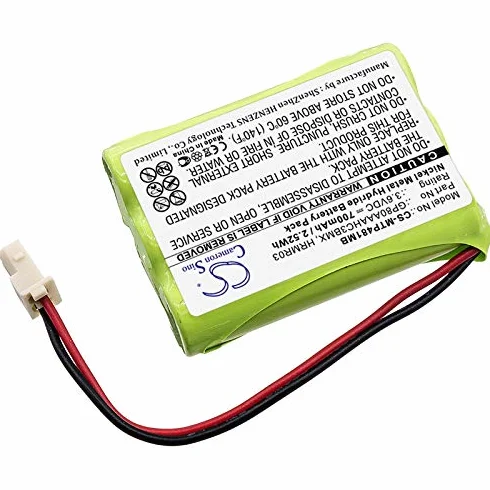 TECHTEK Batería 700mAh Compatible con [Fisher-Price] J2457, J2458, M6163, TEL10160, para [Motorola] MBP33S, MBP33SPU, MBP33XL, MBP33XLPU, MBP36PU, MBP36S, MBP36SPU, MBP481, MBP482, MBP483, MBP483 FB