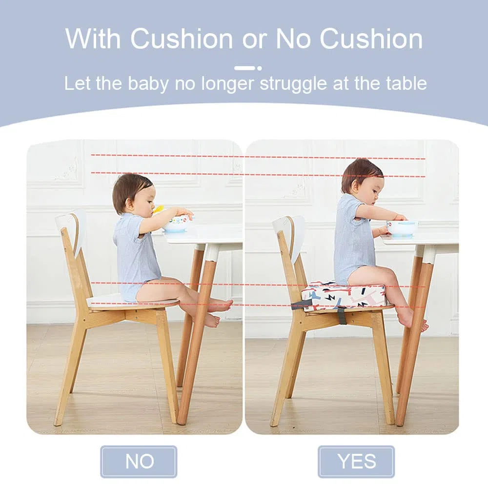 Asiento Elevador para Ninos Bebé, Chickwin Alzador de Asiento Portatil Grueso Lavable Desmontable Cojín de Asiento Ajustable para Infantil Mesa de Comedor (renunciado,40x40x10cm)