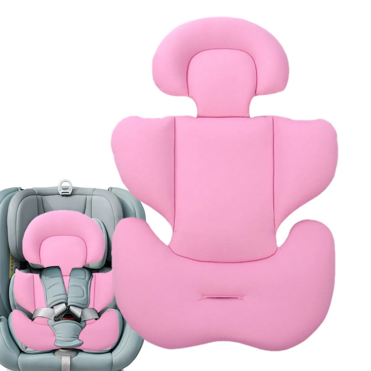 Genérico Cojín Cochecito Bebé, Inserto Asiento Coche Recién Nacido, Almohada Soporte Cabeza Y Cuerpo, Forro Asiento Cochecito Infantil, Almohadilla Protectora para El Cuello, para Trona, Moisés