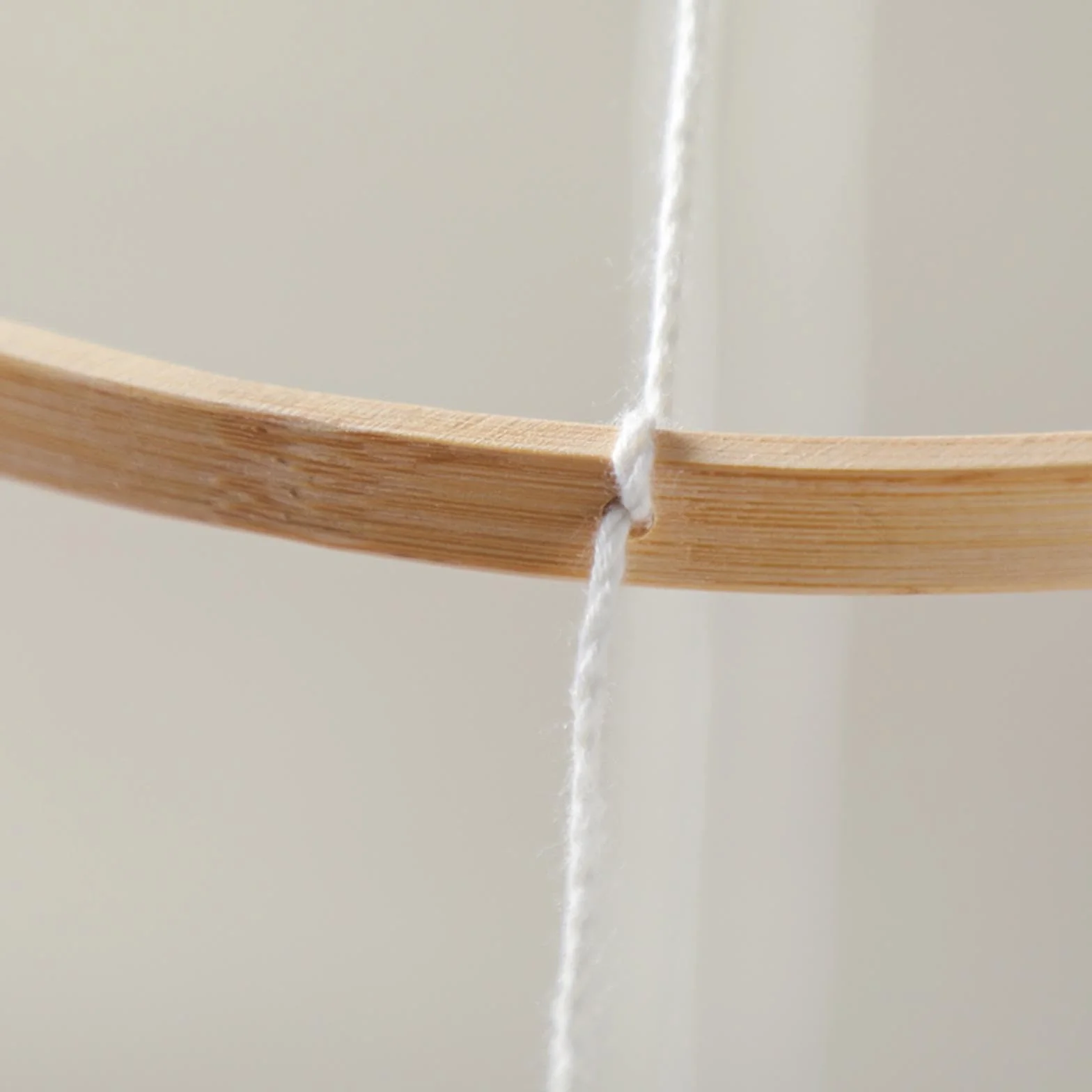 Estructura Móvil de Bambú para Cuna Infantil Marco de Madera para Manualidades Colgantes Soporte Resistente para Campanillas Y Adornos Accesorios Arte, 23 Cm 4 Agujeros, Individual
