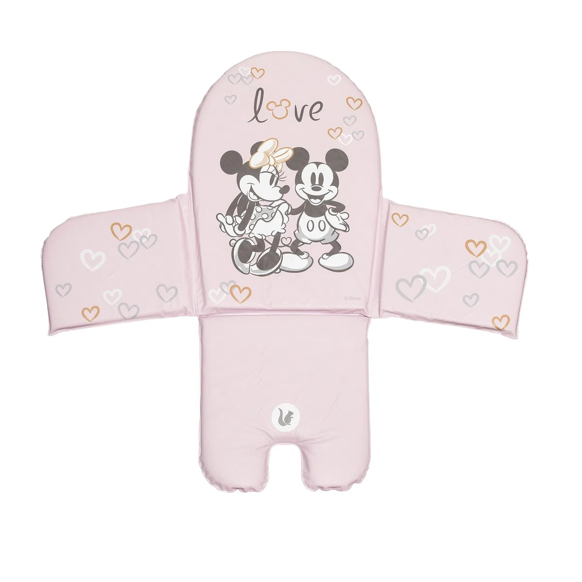 keeeper Cojín para trona Minnie, Uso universal para tronas, Con cierre de velcro, Lena, Rosa pastel