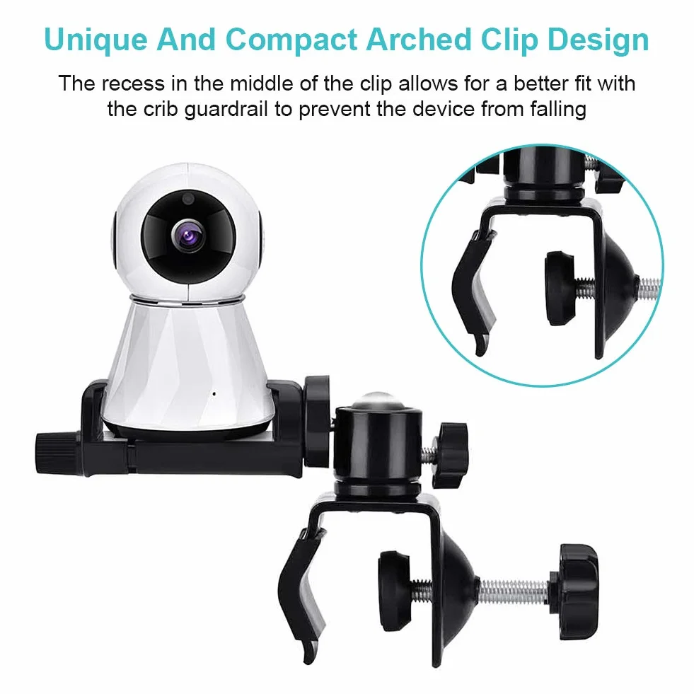 Soporte Universal para Monitor de Bebé con Montaje Flexible, Compatible con Cuna y Pared, Instalación Sin Herramientas