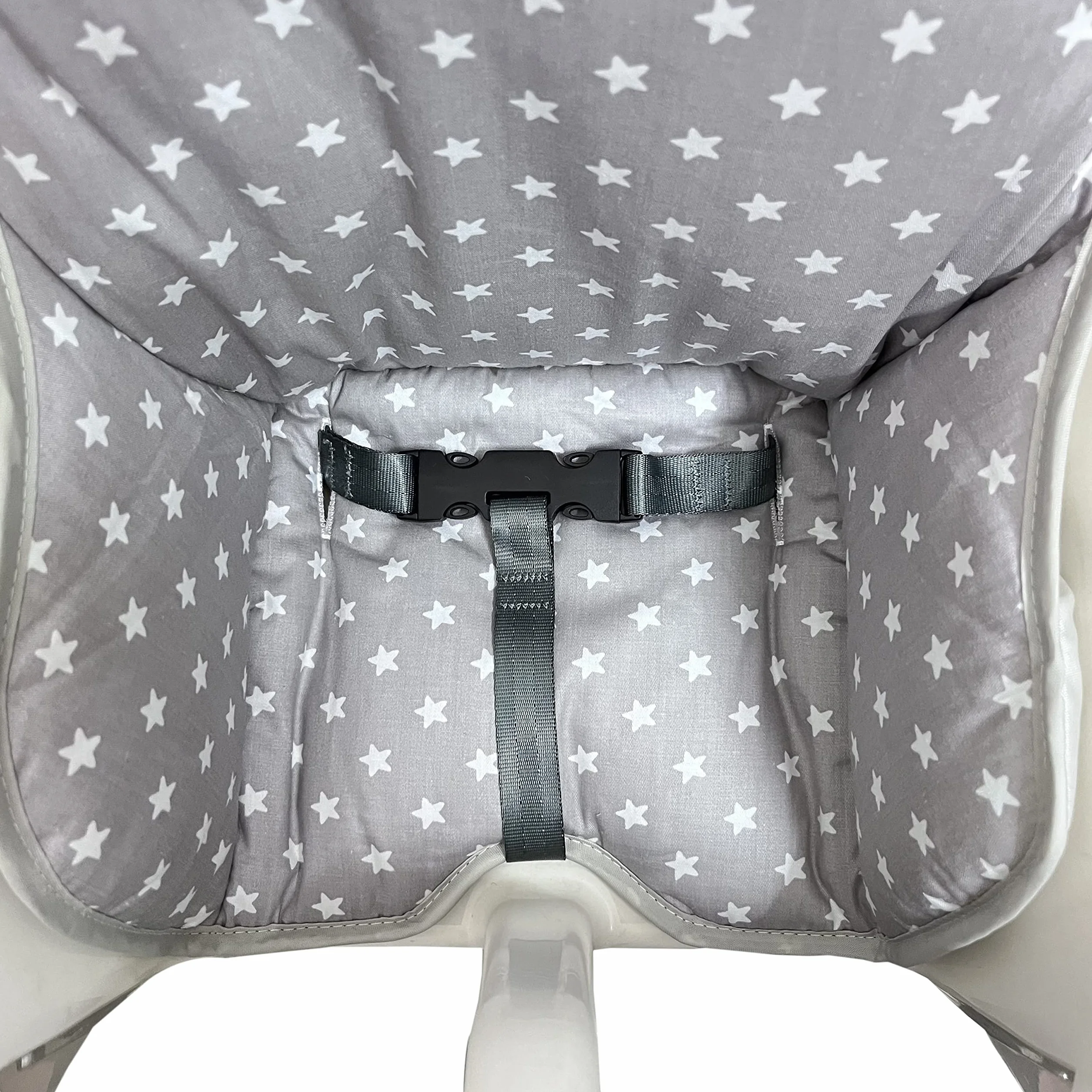 ZARPMA Fundas de asiento compatibles con trona Antilop, superficie de algodón y algodón acolchado, patrón de bosque, plegable, funda para trona (estrella gris)